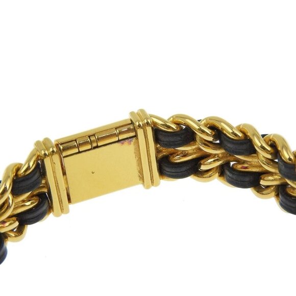 CHANEL Premiere M Watches H0001 blackDial Plated Gold/Embossed Leather - Picture 5 of 7